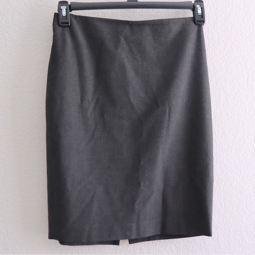 Ann Taylor Petites Dark Grey Pencil Skirt - 4P